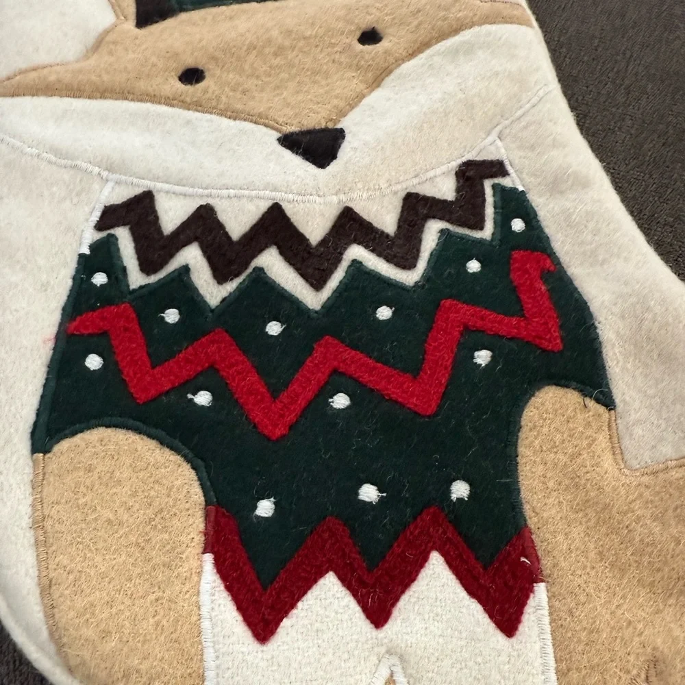 Crate & Barrel Fair Isle Friends Fox Christmas Stocking by Joan Anderson